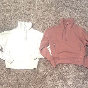 Two Old Navy 3/4 Zip Pullover Dynamic Fleece Sweatshirts Small